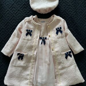 Blueberi Boulevard Pink and Blue Blazer with Elegant Accents